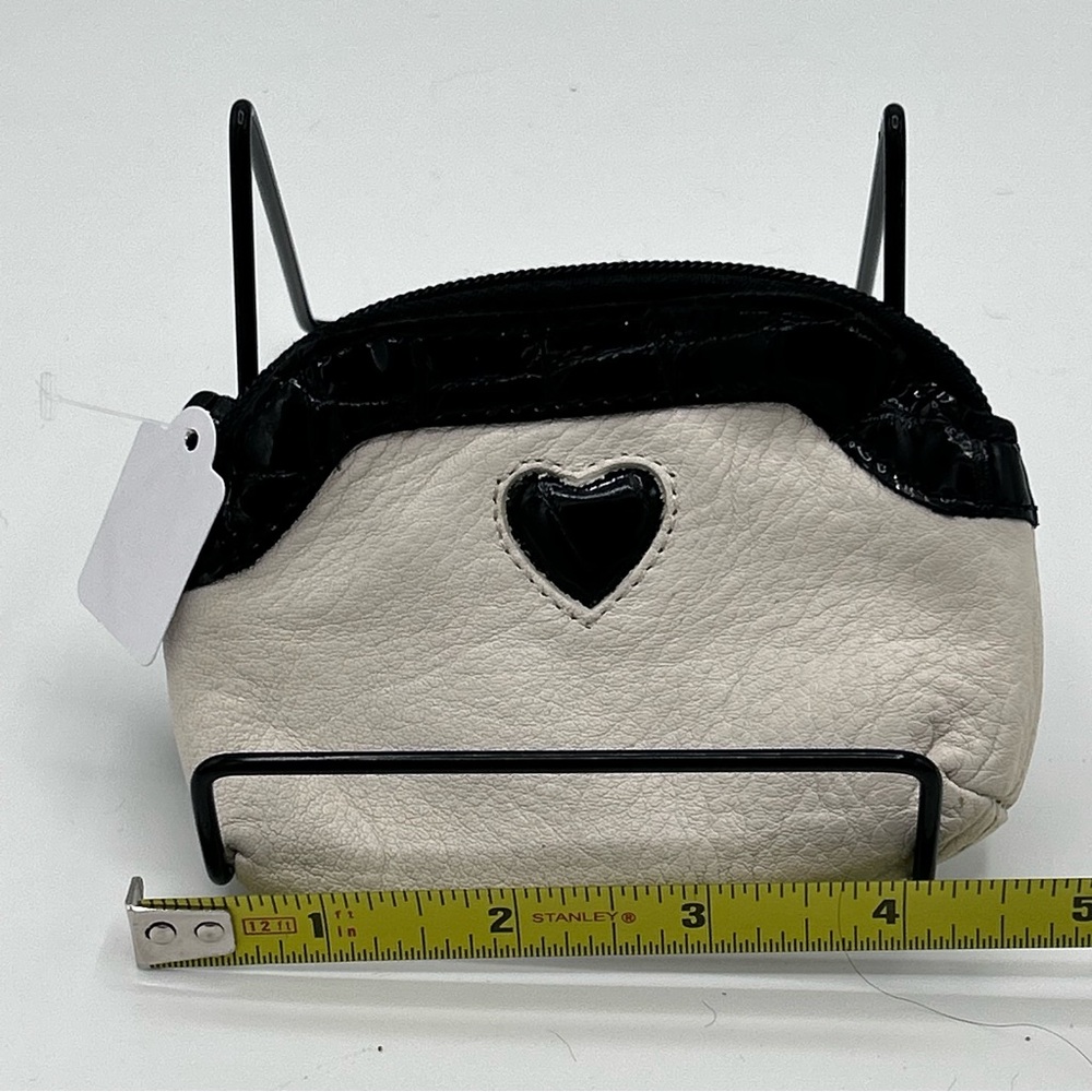 Brighton Black & White Heart-Embellished Women's Coin Purse